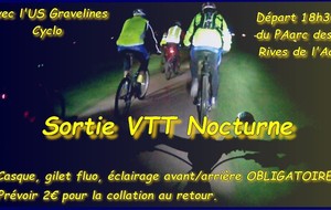 Sortie VTT Nocturne le Vendredi 18 Novembre (ANNULEE)